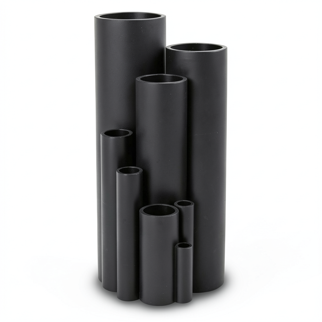 انابيب بلاستيك HDPE ضغط اسمي 16 بار PE 100 مقاس 400 مم سماكة 36.3 مم لون اسود