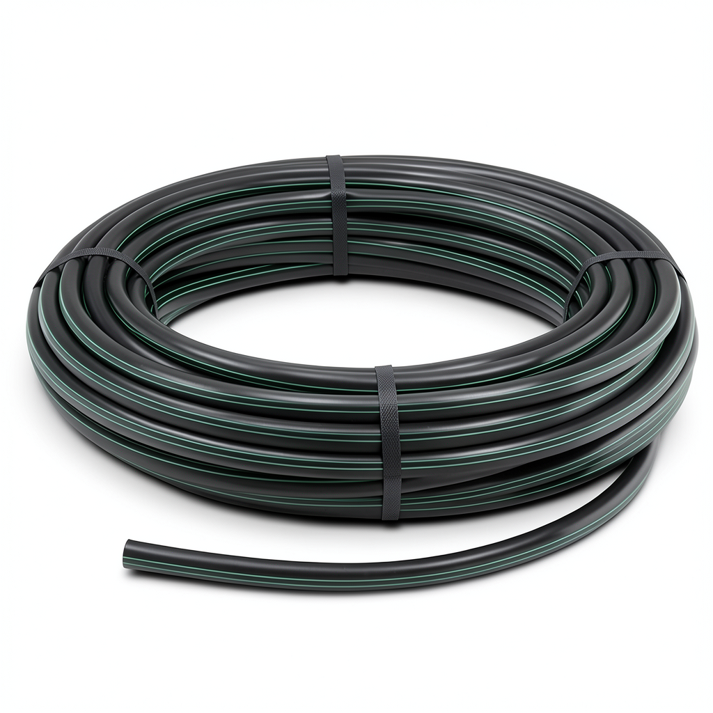 لفة انابيب HDPE ضغط 16 بار PE 100، قطر خارجي 20 مم، سمك 1.9 مم، لون اسود