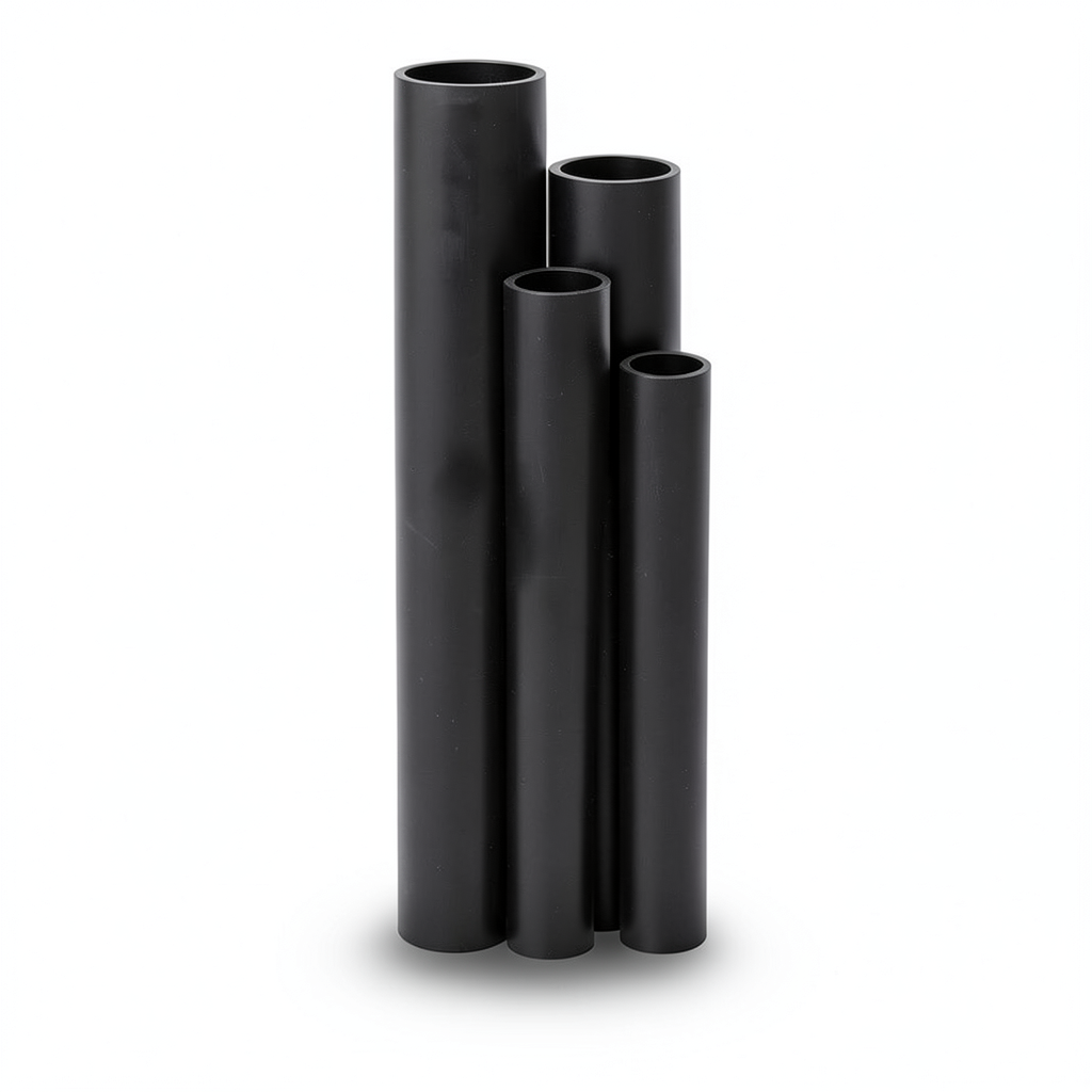 HDPE Plastic Pipe Nominal Pressure 16 Bar PE 80 Size 25 mm Thickness 2.3 mm Black