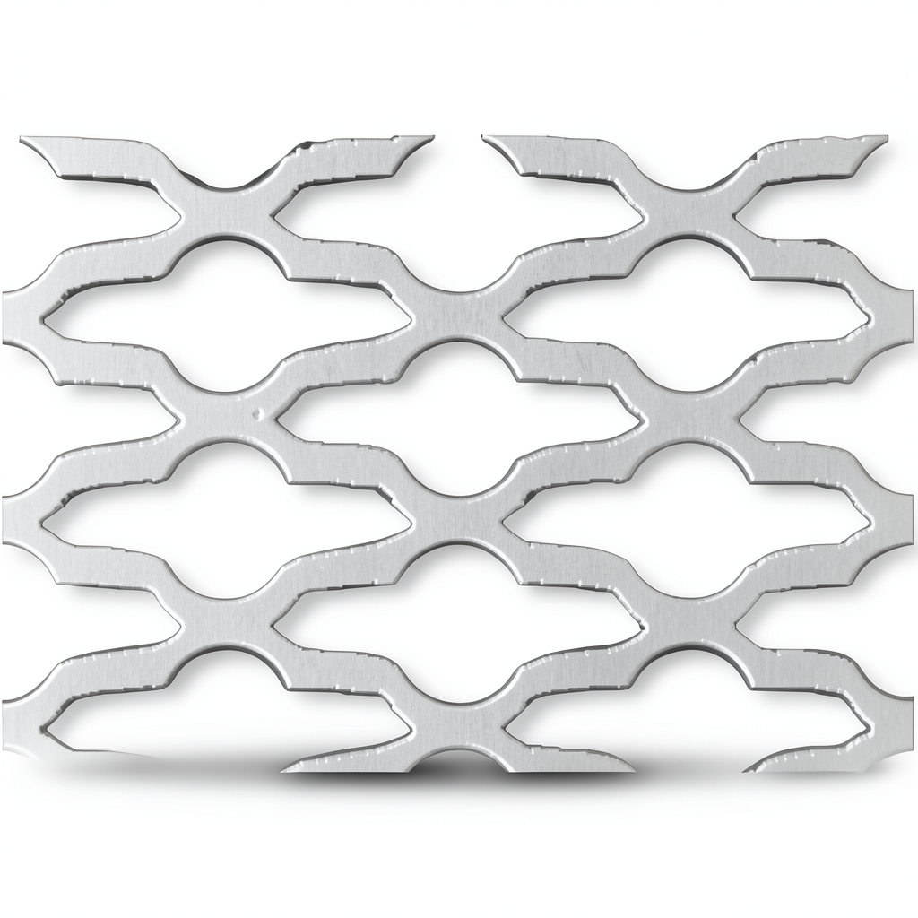 Hot Rolled Expanded Metal Sheet Flattened, Mozakhraf Shape, Thickness 1.2 mm, Width 1.22 M, Length 6 M