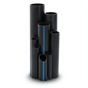 HDPE Plastic Pipe Nominal Pressure 16 Bar PE 80 Size 90 mm Thickness 8.2 mm Black
