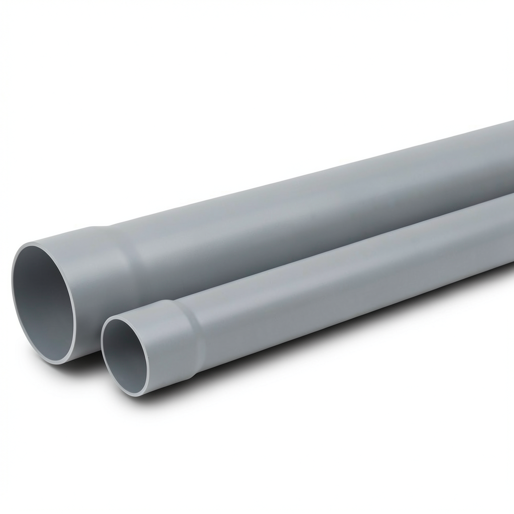 أنابيب بلاستيك UPVC ضغط 315 psi مقاس 1/2 إنش سمك 2.08 ملم لون رمادي