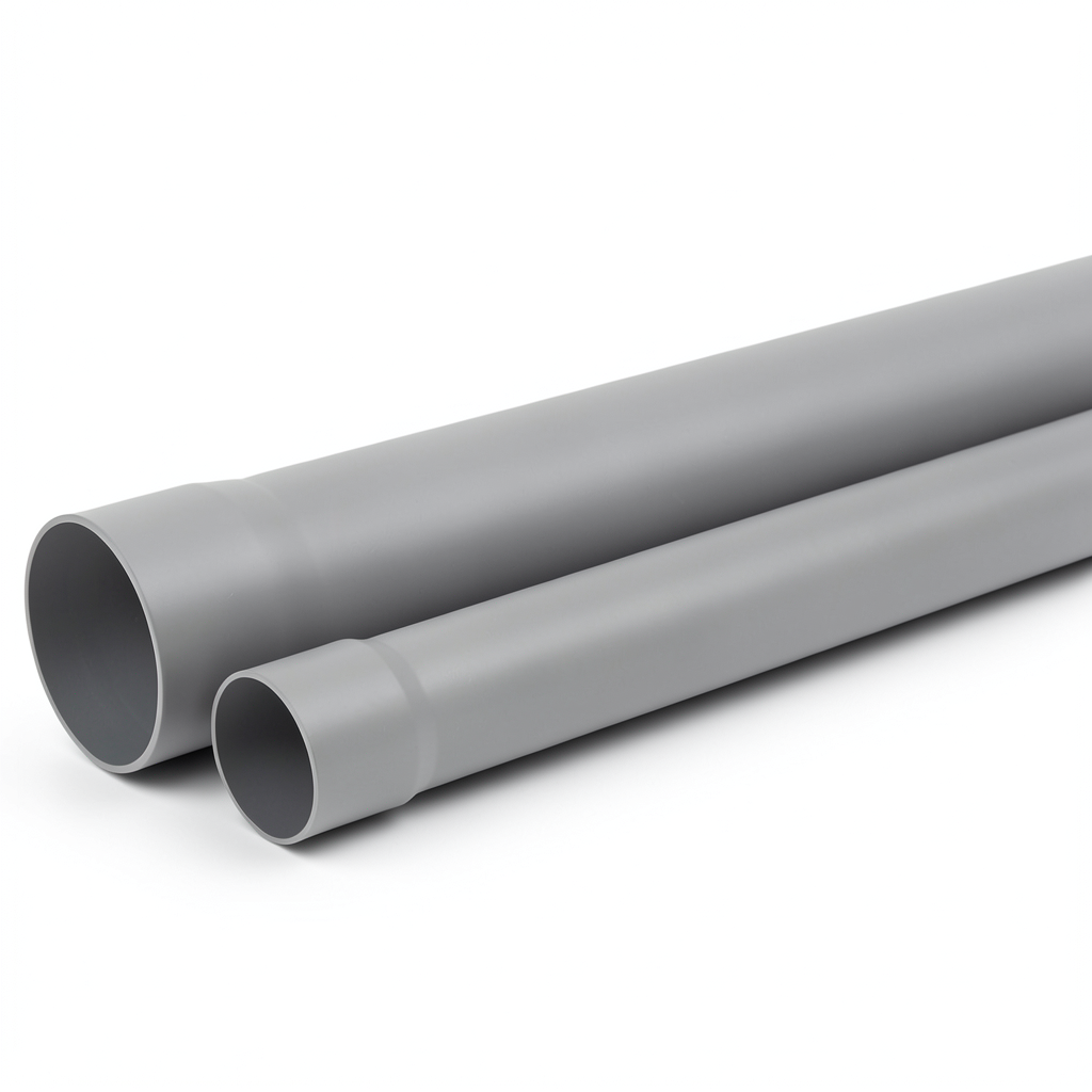 UPVC Plastic Pipe PN 315 psi Size 1 1/2 inch Thickness 4.09 mm Grey Color