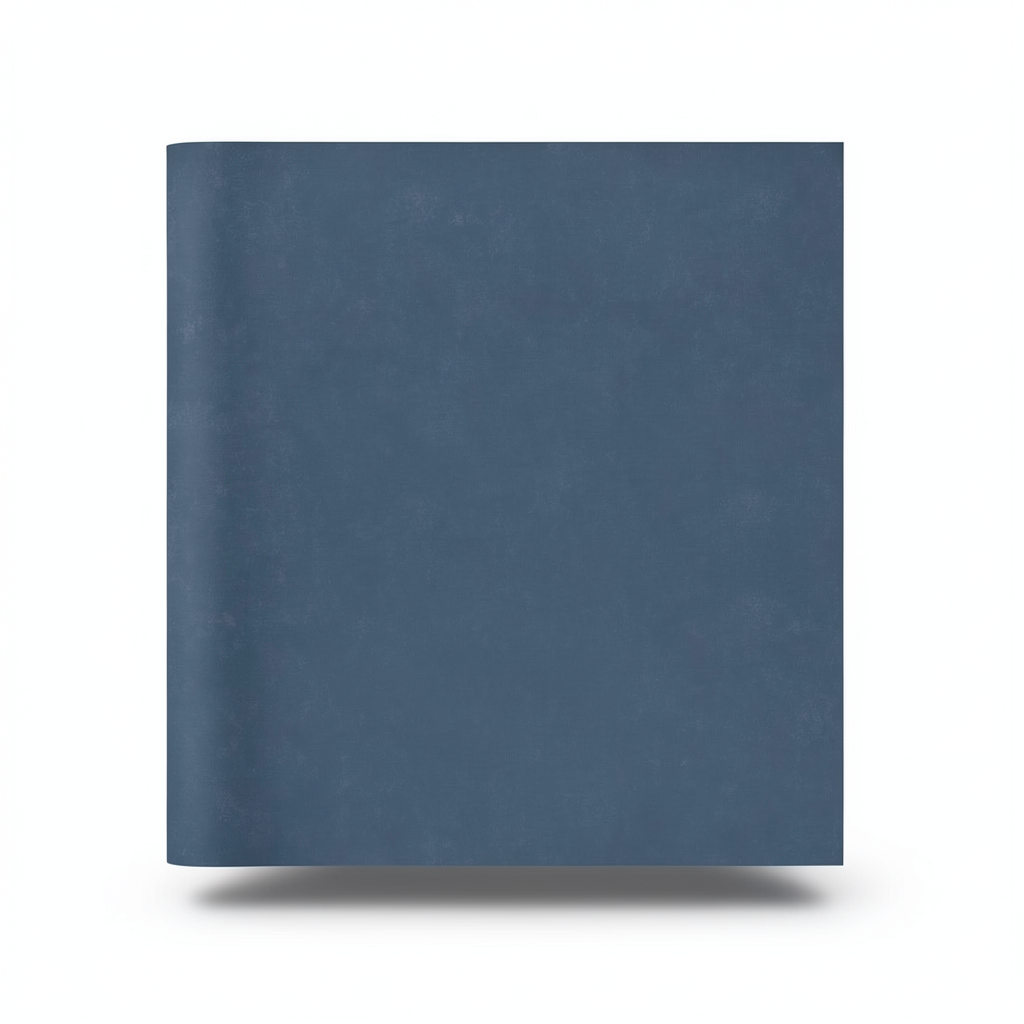 Spanish Wallpaper Dark Blue Color Plain Design, Size 10m x 0.53m, Model 1107-1