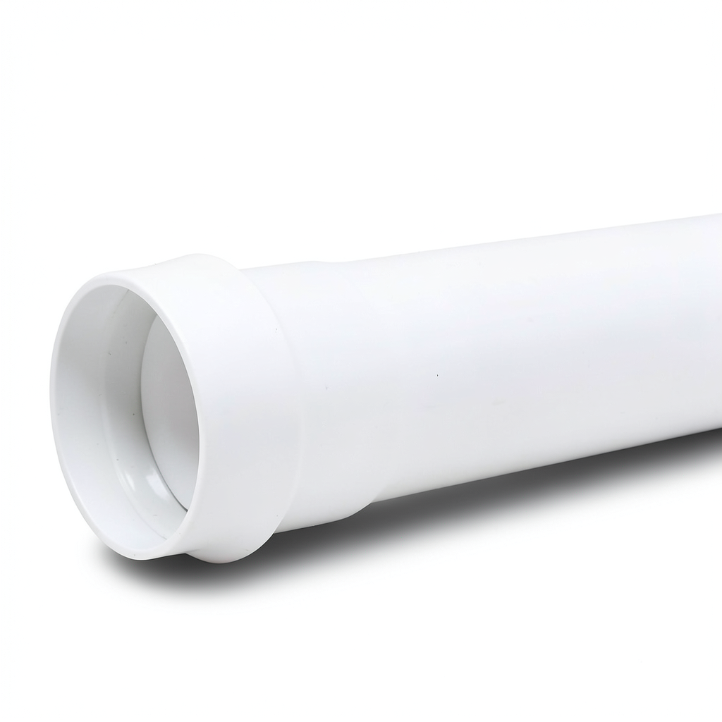 UPVC Plastic Pipe PN 2 Bar Class 1, 110 mm Size, 1.8 mm Thickness, White