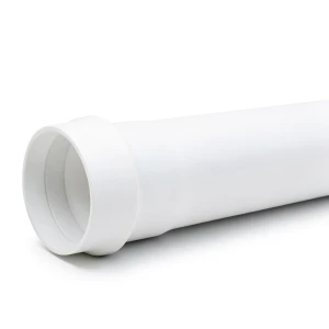 UPVC Plastic Pipe PN 6 Bar Class 3, Size 40 mm, Thickness 1.8 mm, White Color