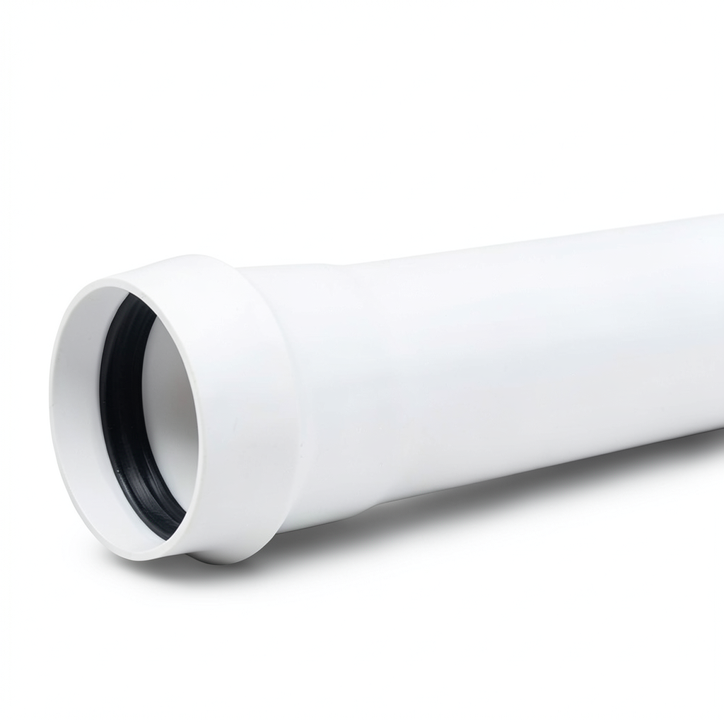 أنابيب بلاستيك UPVC ضغط 2 بار كلاس 1، مقاس 140 مم، سماكة 1.8 مم، لون أبيض