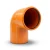 UPVC Elbow 87° Non Pressure Size 50 mm Orange - Image 1
