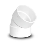 كوع بلاستيك UPVC زاوية 45° مقاس 2 إنش أبيض