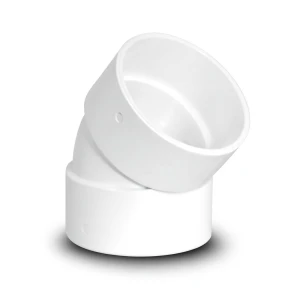 كوع بلاستيك UPVC زاوية 45° مقاس 2 إنش أبيض