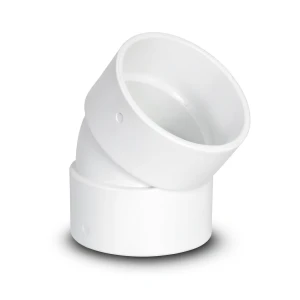 كوع بلاستيك UPVC زاوية 45° مقاس 4 إنش أبيض