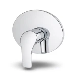 Chrome Round Concealed Shower Mixer Handle Single Line