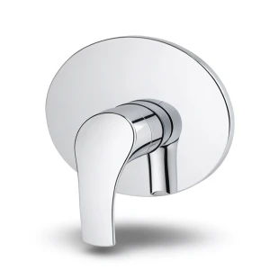 Chrome Round Concealed Shower Mixer Handle Single Line