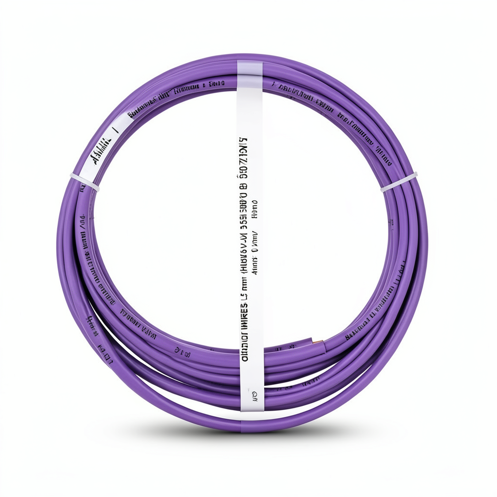 Heat Resistant Single Core Solid Copper Cable PVC 90 1.5 mm² 450/750 Volt 300 Feet Violet | Al Fanar