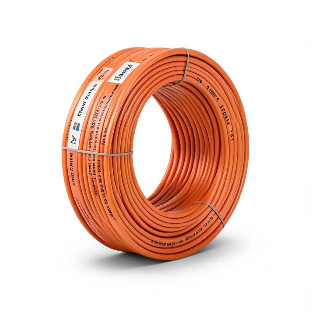 سلك نحاس مصمت مقاوم للحراره احادى النواة معزول PVC 90º الفنار 4 مم² 450/750 فولت 300 قدم برتقالي | شركة الفنار