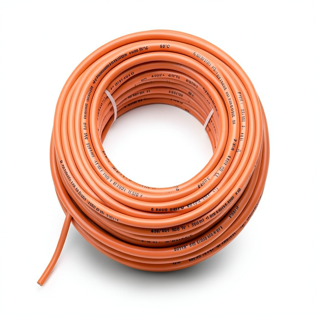 سلك نحاس مصمت مقاوم للحرارة احادى النواة PVC 90º الفنار مقاس 6 مم² 450/750 فولت طول 300 قدم برتقالي | شركة الفنار