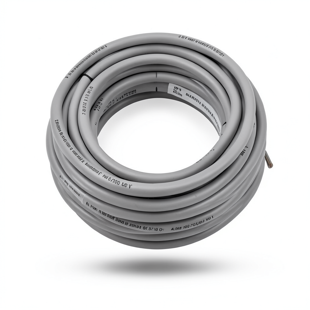 Heat Resistant Single Core Solid Copper Cable PVC 90 ºC 2.5 mm² 450/750 Volt 300 Feet Gray | Al Fanar