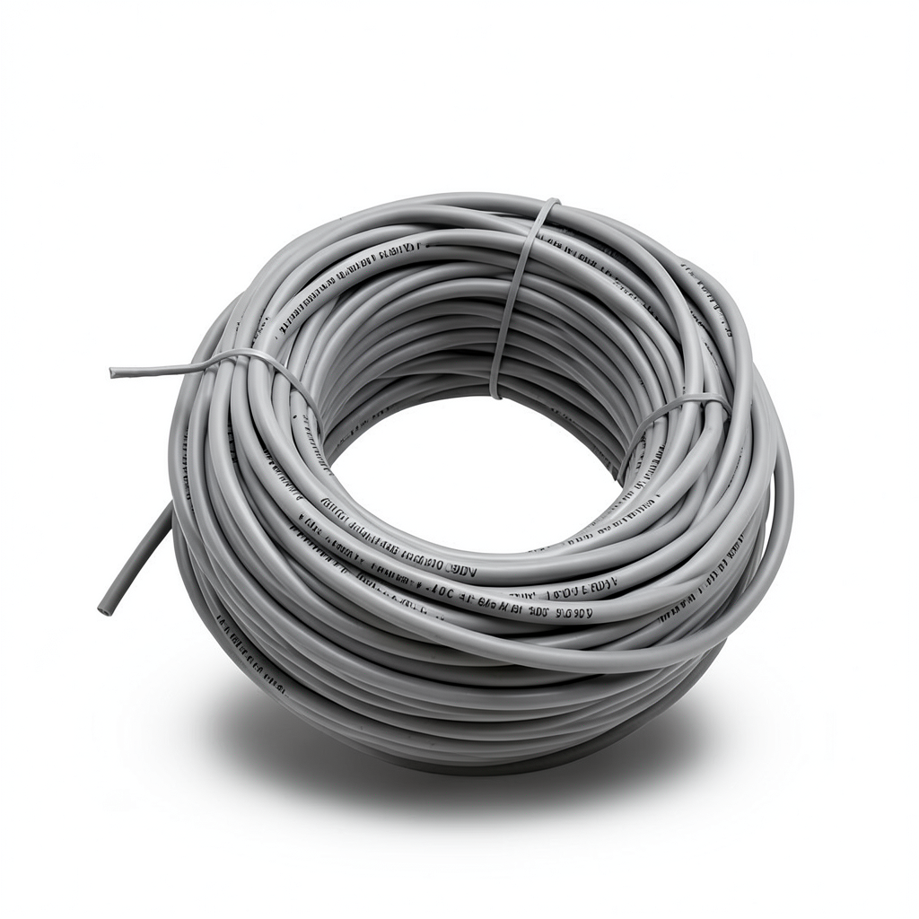 Heat Resistant Single Core Solid Copper Cable PVC 90ºC 4 mm² 450/750 Volt 300 Feet Gray | Al Fanar