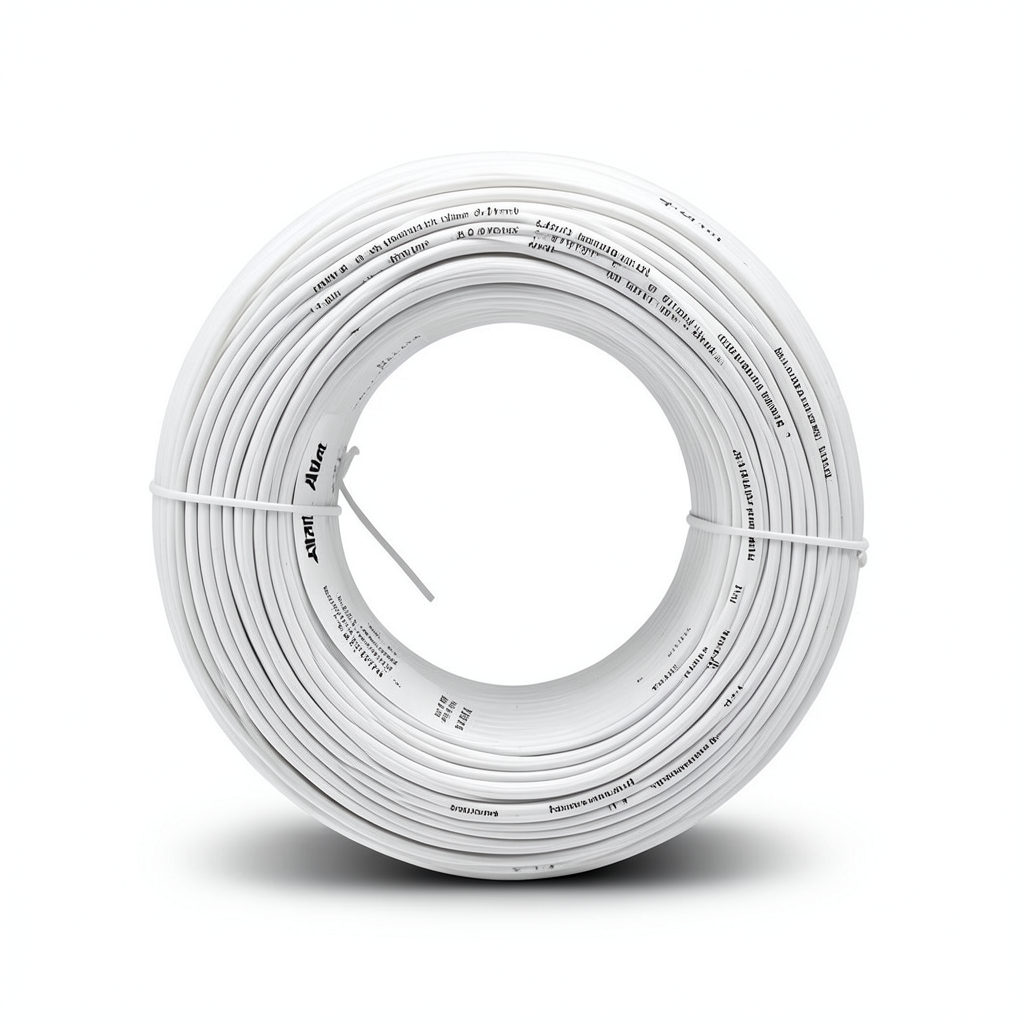 كابل نحاس مرن أحادي النواة عزل PVC 70º مقاس 4 مم² قطر 3.0 مم 450/750 فولت طول 300 قدم أبيض | شركة الفنار