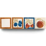 Walls Ceramic Tiles 9.9x9.9 cm, Listel Fruit Warm Color