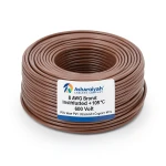 8 AWG Stranded Copper Wire 600 Volt PVC Insulated +105°C Brown | Asharqiyah Cables Company for Industry