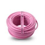 سلك نحاس مصمت مقاوم للحرارة أحادي النواة معزول PVC 90º 4 مم² 450/750 فولت 300 قدم زهري | شركة الفنار