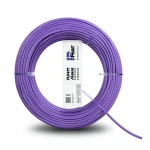 سلك نحاس مصمت مقاوم للحراره احادى النواة معزول PVC 90º مقاس 4 مم² 450/750 فولت طول 300 قدم بنفسجي | شركة الفنار