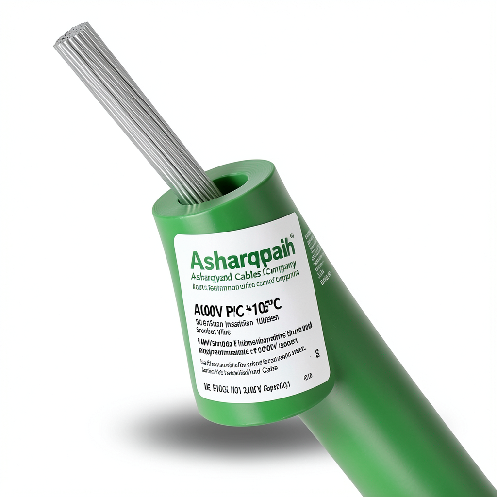 لفة سلك مفرد نحاس مجدول 1 AWG مطلي قصدير 1000 فولت عزل PVC +105°C اخضر 500 قدم | شركة كابلات الشرقية للصناعة