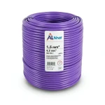 سلك نحاس مصمت مقاوم للحرارة احادى النواة معزول PVC 90º 1.5 مم² 450/750 فولت 300 قدم بنفسجي | شركة الفنار
