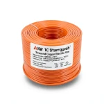 سلك كهربائي مفرد 3 AWG نحاس مجدول 1000 فولت عزل PVC +105°C برتقالي، طول 500 قدم | شركة كابلات الشرقية للصناعة