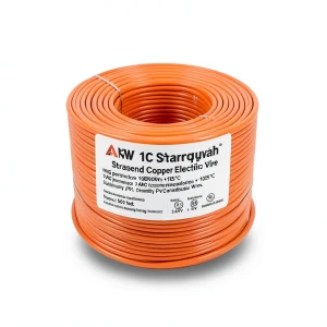 3 AWG 1C Stranded Copper Electric Wire 1000Volts PVC Insulated +105°C Orange, 500 feet | Asharqiyah Cables Company for Industry