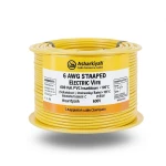 سلك كهرباء 6 AWG نحاس مجدول معزول PVC +105°C اصفر، 600 فولت | شركة كابلات الشرقية للصناعة