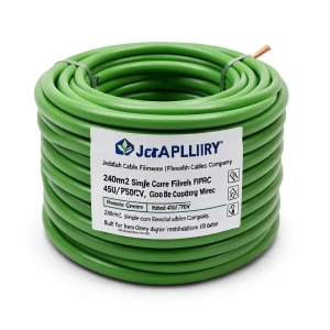 240mm2 Single Core Flexible Cable CU/PVC, 450/750V, Green | Jeddah Cables Company