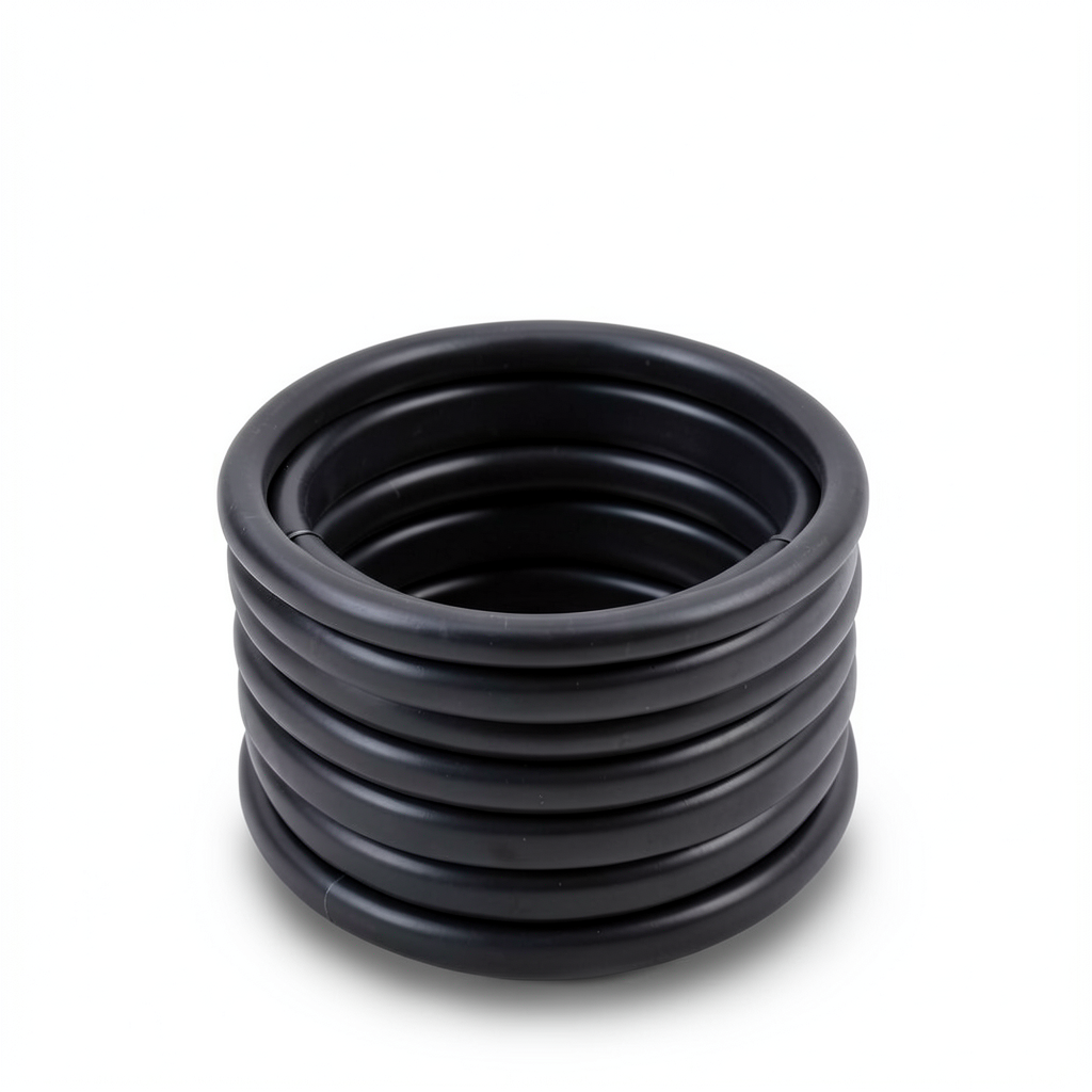 أنابيب HDPE ضغط 16 بار PE 80 مقاس 140 مم سمك 12.7 مم لون أسود