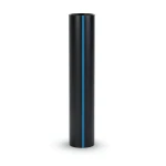 HDPE Plastic Pipe Nominal Pressure 16 Bar PE 80 Size 160 mm Thickness 14.6 mm Black