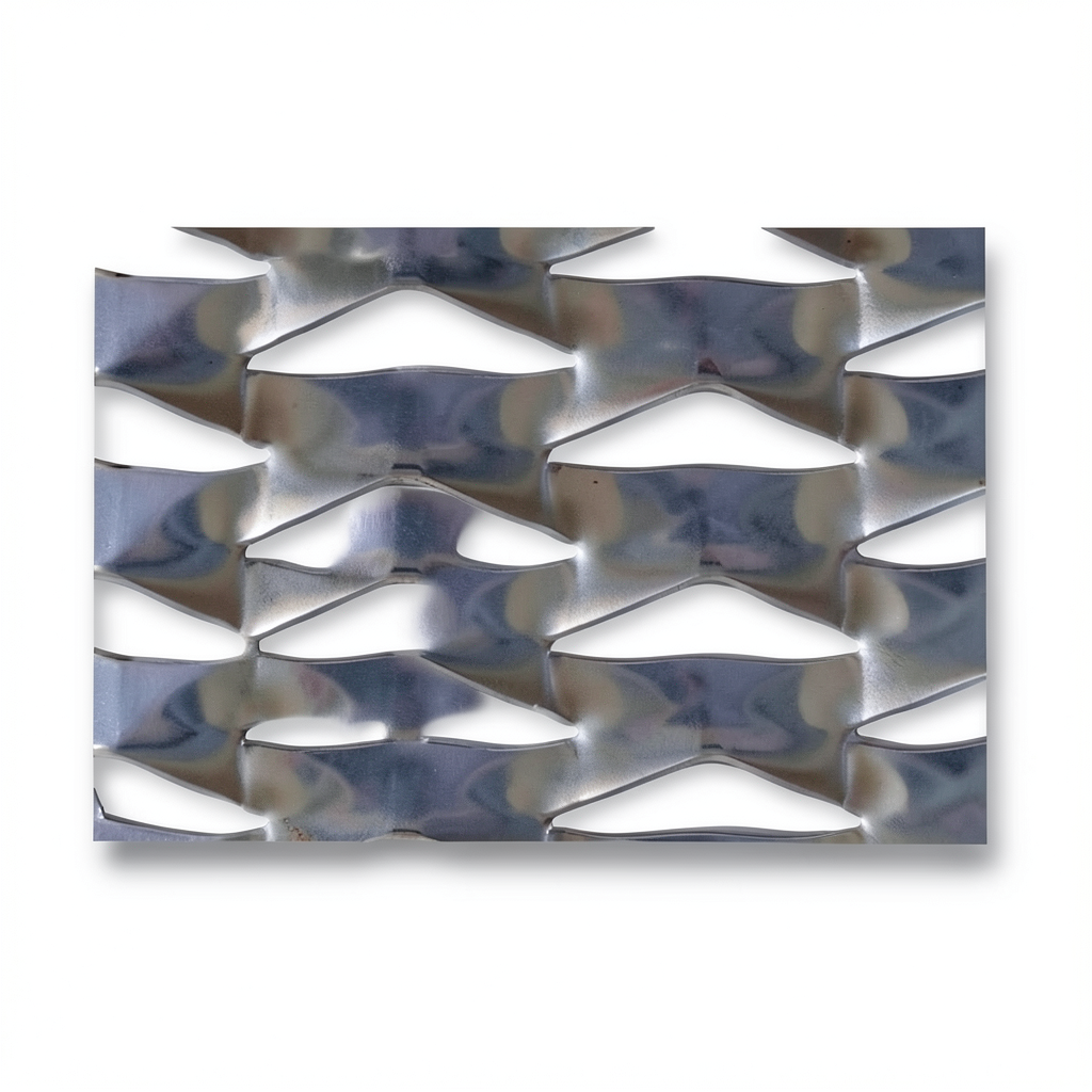 Hot Rolled Expanded Metal Sheet 3.8 mm Thickness, 2.44×7 m Memari Shape