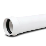 UPVC Plastic Pipe PN 6 Bar Class 3, Size 125 mm, Thickness 3.7 mm, White Color