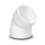 UPVC Plastic Elbow 45° 8 Inch White