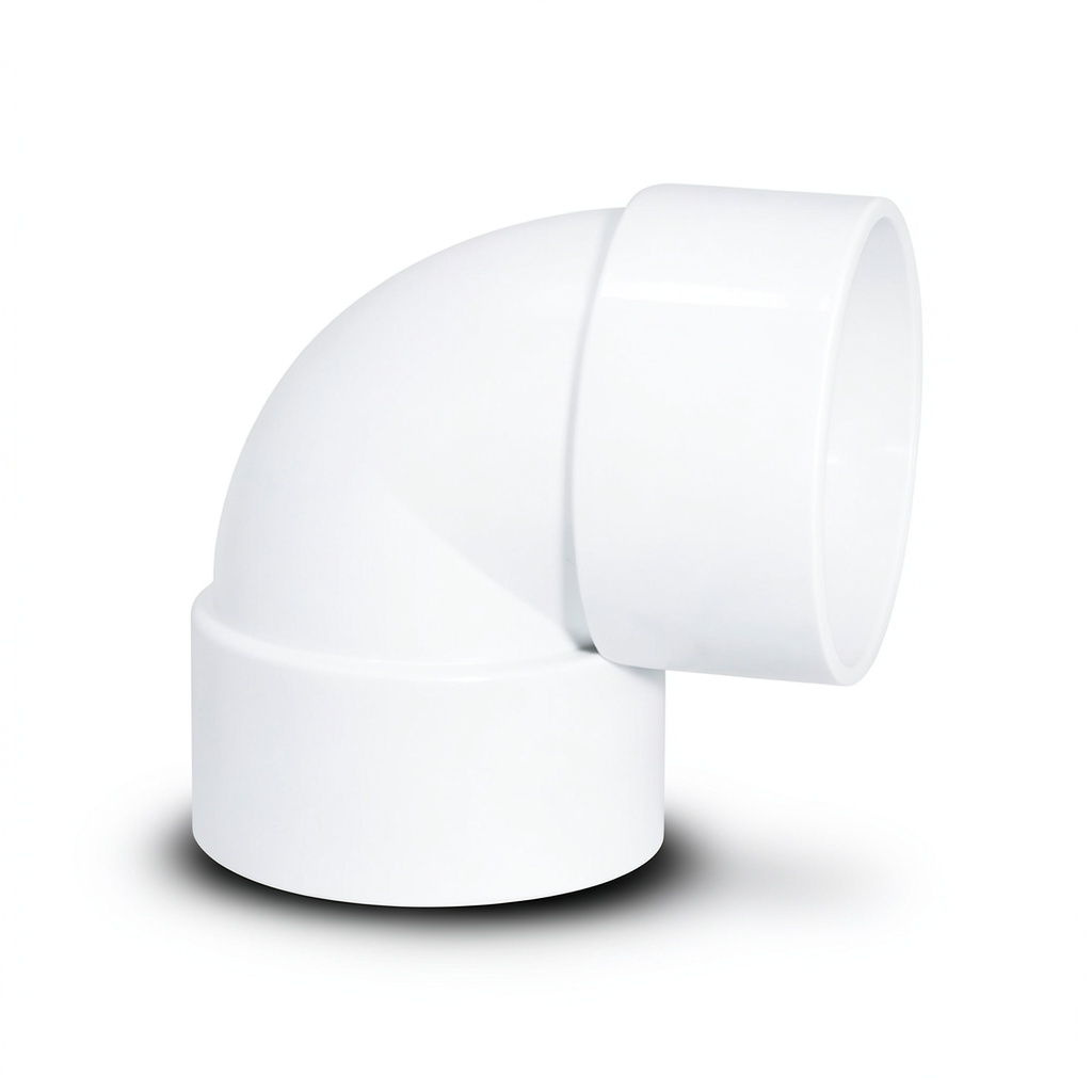 UPVC Plastic Elbow 87.5° 1 1/2 Inch White