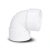 كوع UPVC 87.5° مقاس 1/4 1 إنش لون أبيض - Image 1