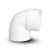 كوع بلاستيك UPVC 87.5° مقاس 4 إنش أبيض - Image 1