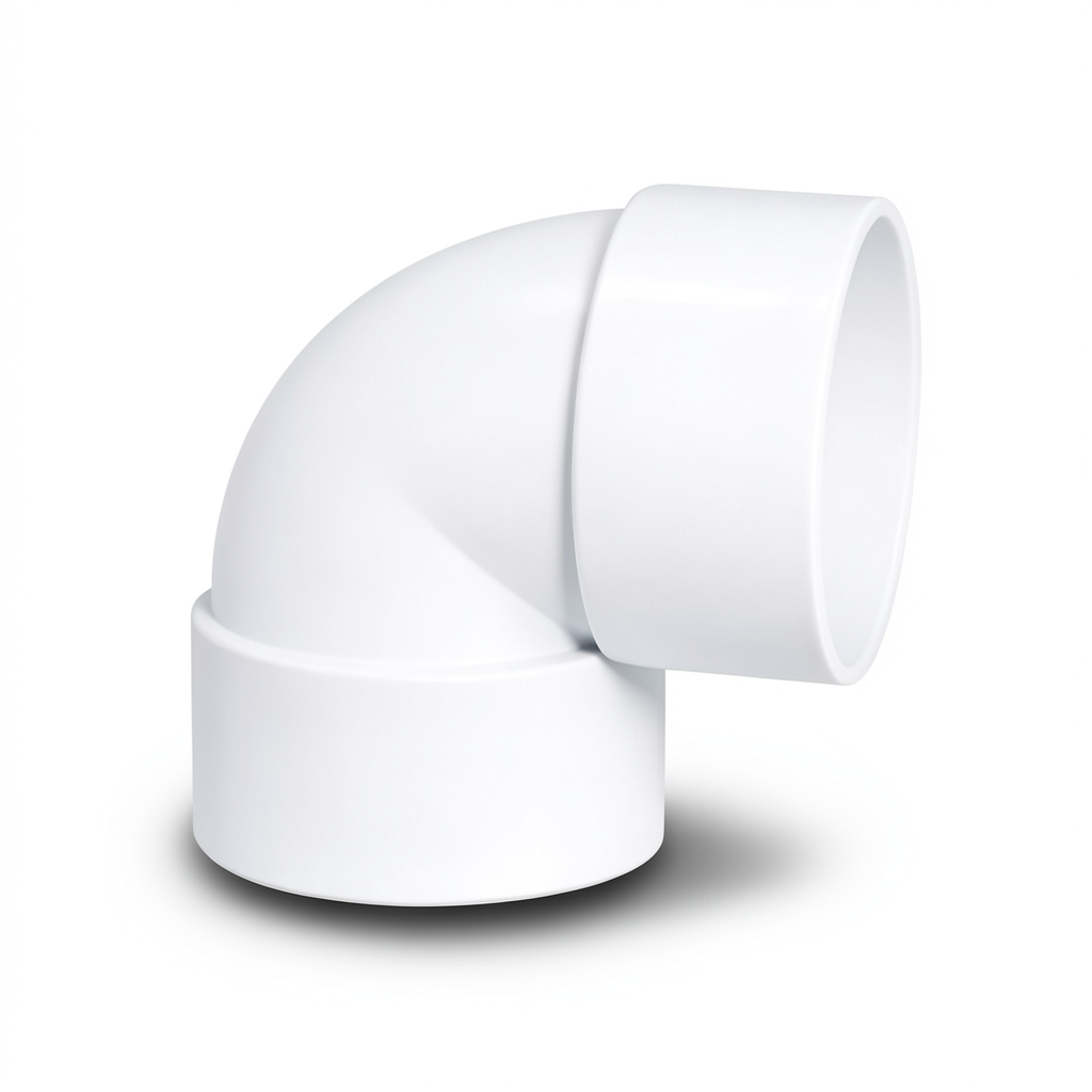 UPVC Plastic Elbow 87.5° Size 6 Inch White Color