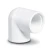 UPVC Plastic Elbow 87.5° With Female Thread 1/2 Inch White - Image 1