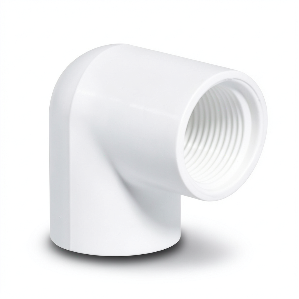 UPVC Plastic Elbow 87.5° With Female Thread 1/2 Inch White