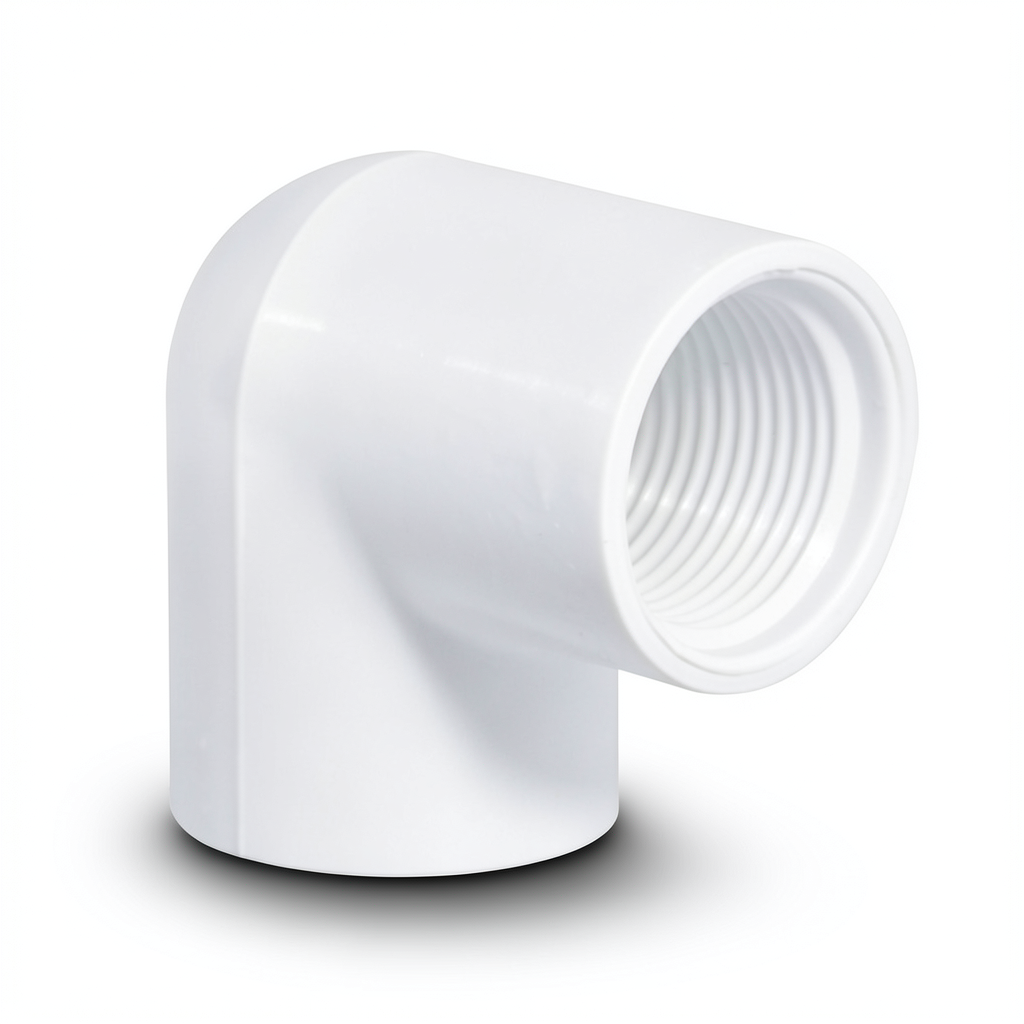 كوع UPVC 87.5° بسن داخلي مقاس 1/2 Inch لون أبيض