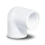 كوع UPVC 87.5° بسن داخلي مقاس 3/4 إنش لون أبيض - Image 1