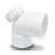 كوع بلاستيك UPVC زاوية 87.5° بسدة 2 إنش أبيض - Image 1
