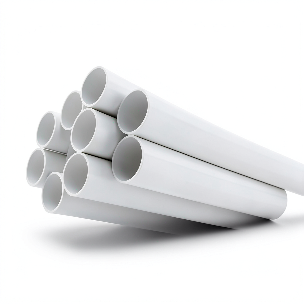 مواسير UPVC ضغط 11 بار مقاس 6 إنش سمك 6.48 مم لون أبيض