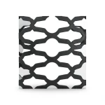 سلك شبك معدني ممدد (بقلاوه) حديد اسود تصميم مزخرف تخانة 1.2 ملم عرض 2.44 متر طول 5 متر