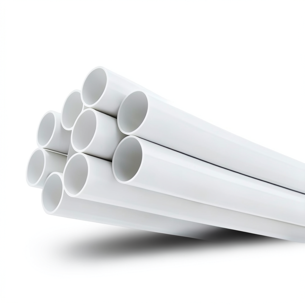 مواسير بلاستيك UPVC ضغط 13.8 بار مقاس 1 1/2 إنش سمك 2.29 مم لون أبيض